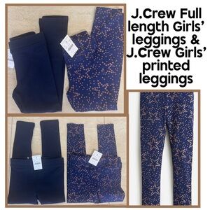 J.Crew Full length Girls' leggings & J.Crew Girls' printed leggings